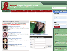 Tablet Screenshot of missingin.org